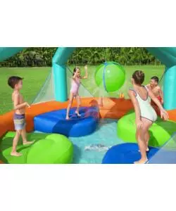 Parco acquatico gonfiabile bestway "h2ogo dodge & drench" 450x450x268 cm con kit completo - cod. 53383